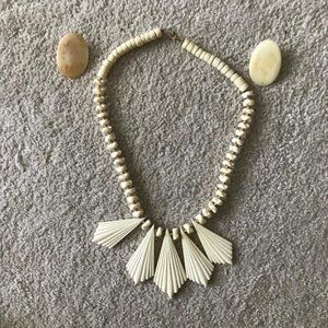 Ivory Shell Necklace and Earrings